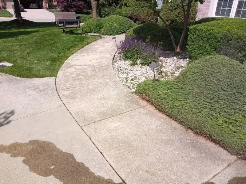 Driveway Cleaning in progress in Whitmore Lake, MI